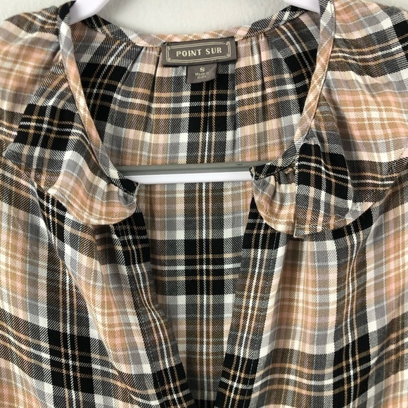 J.Crew Point Sur Plaid Button Down Blouse - Picture 5 of 7